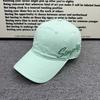 Summer Thin Letter Embroidered Baseball Cap Women's Soft Top Cap Breathable Versatile Outdoor Sunshade Small Hat