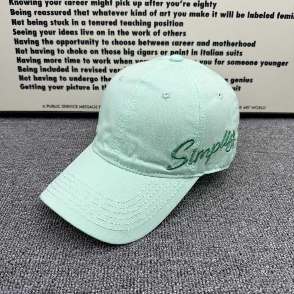 Summer Thin Letter Embroidered Baseball Cap Women's Soft Top Cap Breathable Versatile Outdoor Sunshade Small Hat