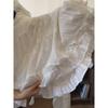 Extra large size small French temperament long-sleeved white dress new women's high-end skirt