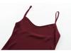 European & American Women's Autumn Burgundy Draped Sling Dress - Elegant & Lazy French Style