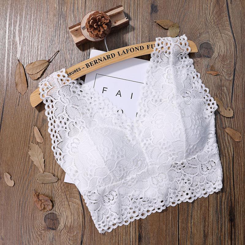 

Женский бюстгальтер с глубоким V-образным вырезом, топ-труба, кружевные топы-бюстгальтеры One Size