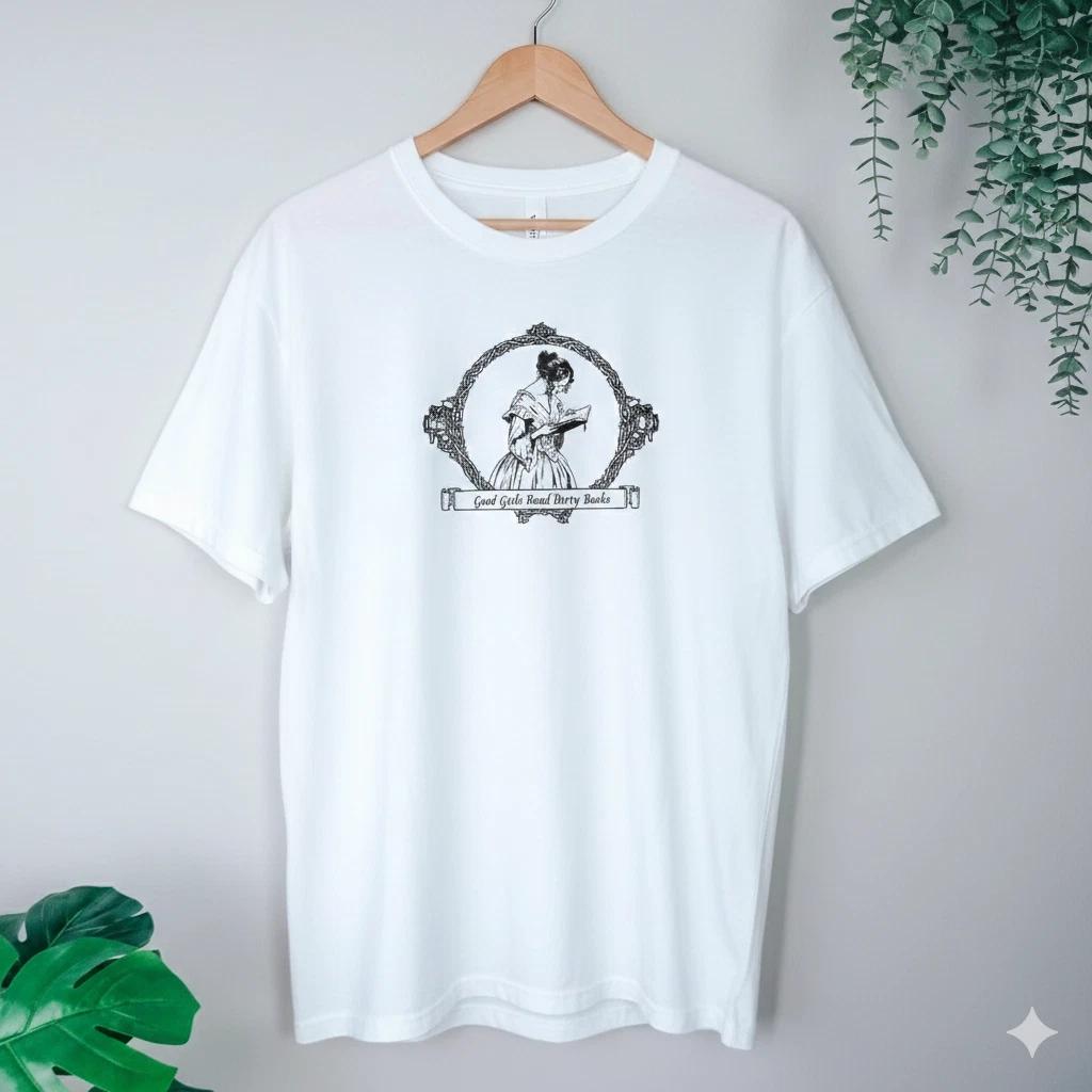 Unisex Adult Vintage Graphic Good Girls Read Dirty Books Vintage Re... S