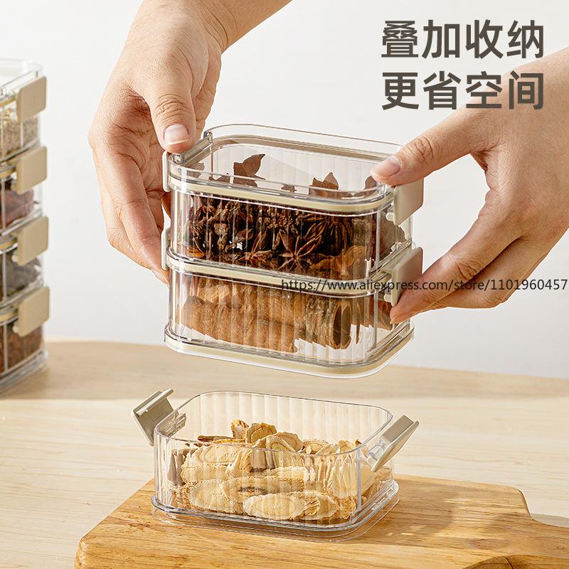 Food-Grade Airtight Storage Jars for Grains Plastic Containers for Dried Foods Pantry Storage Organizer Kitchen Accessories