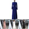 Sleeve Women Long Button Dowm Maxi Dress Evening Party Casual Shirt Dress
