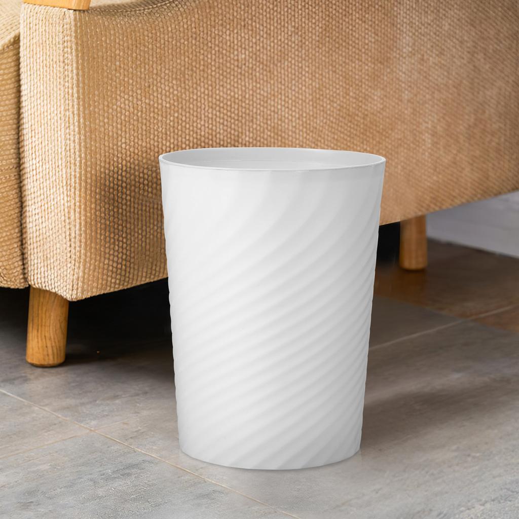 Nordic Style Household Kitchen Trash Can Modern Living Room Bedroom (large Size 12l White) Bin Waste Basket For Round Ash-bin