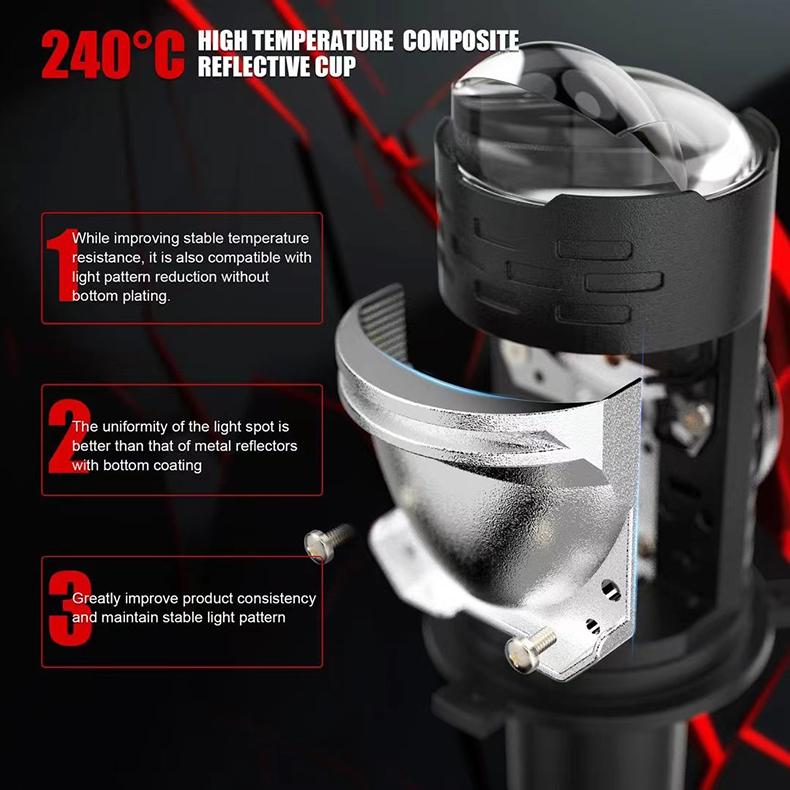 H4 Bi LED Projector Motorcycle Headlight Bulbs CANBUS Turbo Car Bulb H4 High Low Beam Fog Lamp Plug&Play 12V 24V