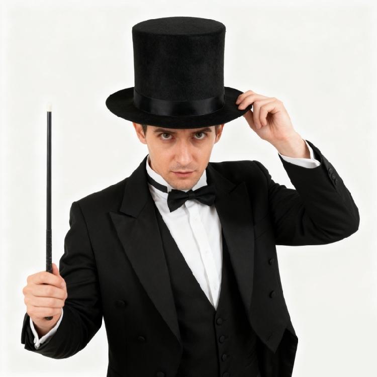 Halloween Make Up Hat Dancing Party Performances Hat Fancy Stylish Hat for Magican Lover and Stage Artists