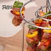 Air Fryer Cooking Gadgets Stainless Steel Skewer Rack, Vertical Kabob Frame Stand, Multi-Purpose Skewers Holder for Meat And Vegetables Tools