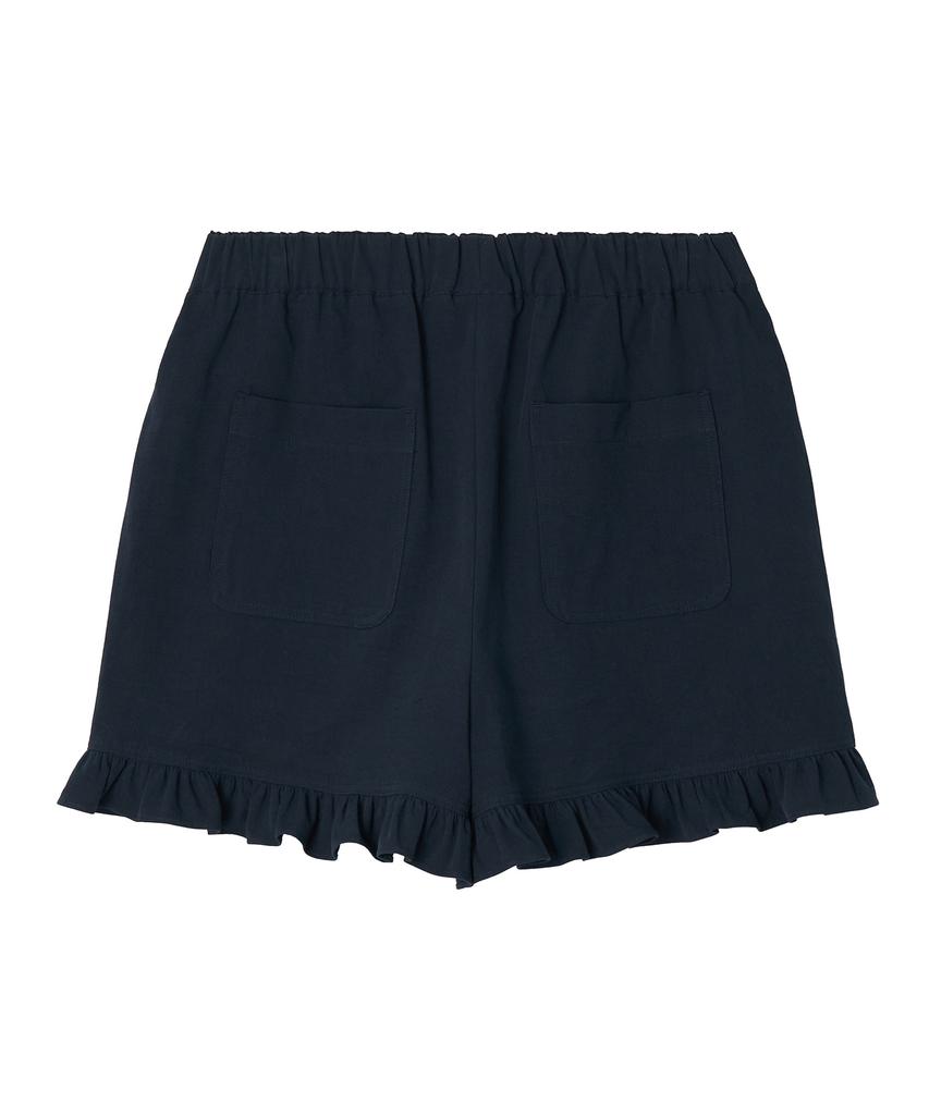 Nyuluki Frill Banded Shorts_Navy