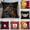 Club Logo GGalatasarayS Cushion Cover Soft Plush Fabric DoubleSided Printed Sofa Cushion Cover for All Seasons Home Decor Gift