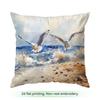 1pcs/4pcs Watercolor Seagull Coast Cushions Pillowcase Polyester Cushion Cover Throw Pillow Pillowcover Home Car Sofa Decor