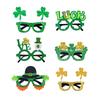 6pcs St. Patrick's Day Eyeglasses - Glittery Green Party Favors & Photo Props, Perfect for Celebrations, Photo Booth Props|Holiday Accessories
