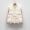 Down Vest New National Standard 90 Down Casual Autumn and Winter Light and Simple Solid Color V-neck Loose Coat