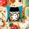 Korea M-Matsui Cute Dog Cushion Cover Plush Fabric Soft Double-Sided Printed Sofa Warm Winter Home Gift Pillow Cover