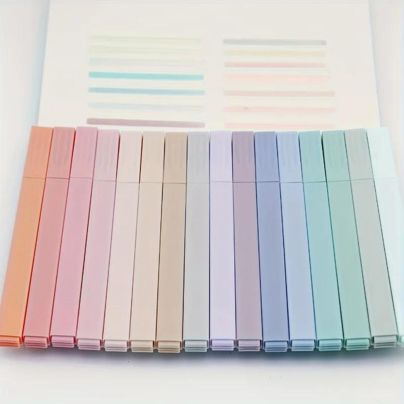 School Office Supplies for Students Artists and Stationery Lovers Square Highlighter Markers Painting Tools for Journaling