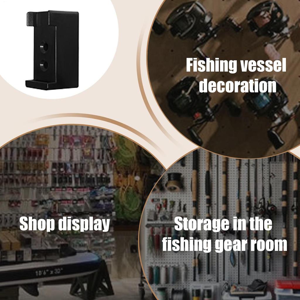 Fishing Reel Holder Fishing Reel Wall Organizer Quick-Release Tackle Storage Hanger For Boat Kayak Truck Garage Door Beach Shore