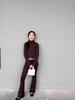 Slim Fit Elastic Knitted Slit Skirt Pants - Women's Short Micro-Flared Style