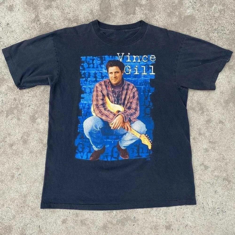 1995 Music Guitar Vince Gill Shirt Black Unisex S-5XL CS012 Unisex T-Shirt XL