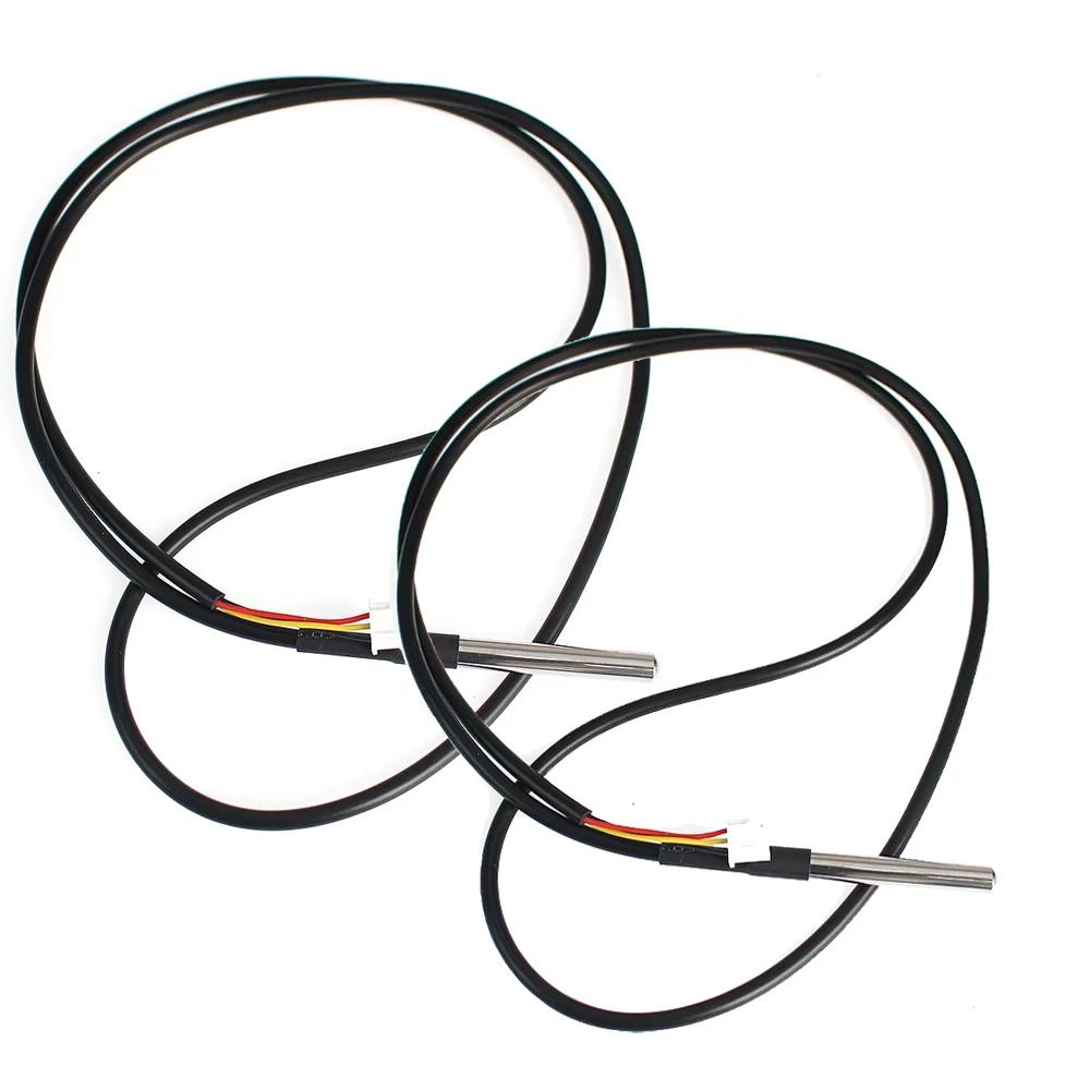 1/2pcs DS18B20 Temperature Probe Temperature Sensor 1M/2M/3M Waterproof DS 18b20 Stainless Steel Package 18B20 100cm/200cm/300cm