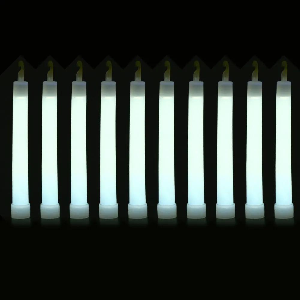 30pcs Glow Light Sticks Waterproof Military Concert Party Light Stick with Hook Camping Hiking Walking Festival Supplies