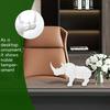 Statue de Rhinocéros Articulé Figurine de Rhinocéros Blanc avec Articulations Flexibles Jouet Anti-Stress Rhinocéros pour Coloriage DIY Décoration Maison Bureau Voiture
