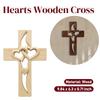Drewniana Rzeźbiona Figurka Krzyża Przeplatane Serca Krzyż Ścienny Stołowy Dekoracje Domowe Stojący Krzyż Kościelny Prezent Religijny