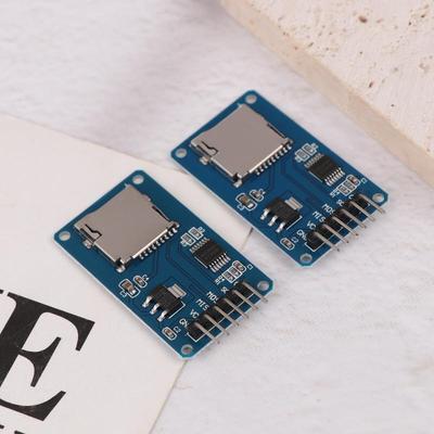 2 Stück Karten-Mini-TF-Kartenleser-Modul mit SPI-Schnittstellen und Pegelwandler-Chip 5V/3,3V für DIY-Kit