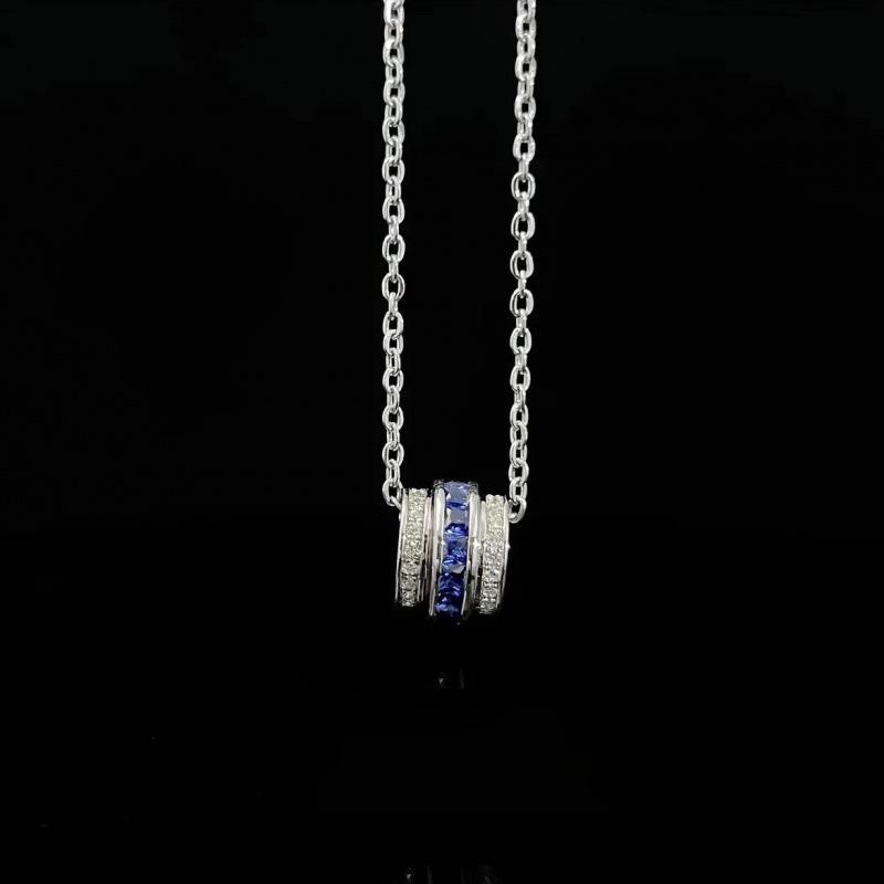 Korean Minimalist Colored Diamond Necklace: Trendy, Elegant, and Versatile Collarbone Accessory