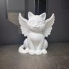 3D Printed Angel Cat Sculpture, Cute Cat Figurine, Winged Cat Desktop Ornament for Home Office Decor, Multi-Scenario Cat Decoration Gift