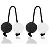 KDSSYFT Asarato Patika Folk Instrument Maracas Shaker African Rhythmic Ball Kashaka Instrument Percussion and White with Black 2-Piece (Black String)
