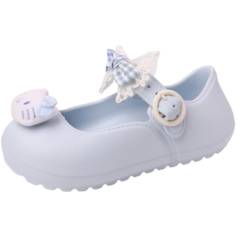 Cute cartoon bow Mary Jane shoes women 2025 summer new Hello Kitty outer wear bag head sandals single shoes