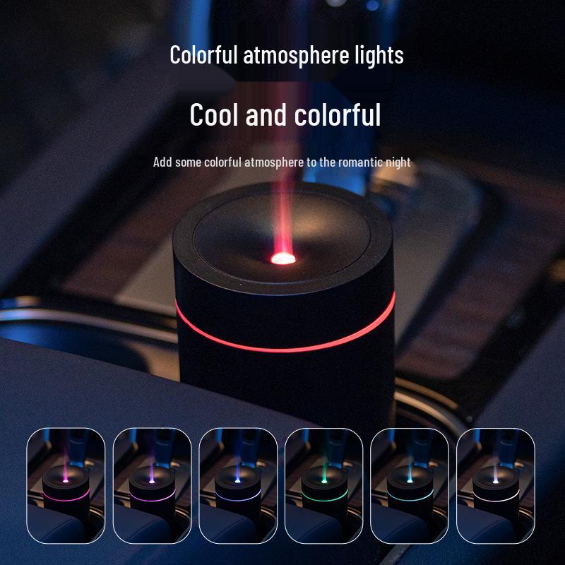 Portable Car Aromatherapy Diffuser with Seven-Color LED and USB Humidifier