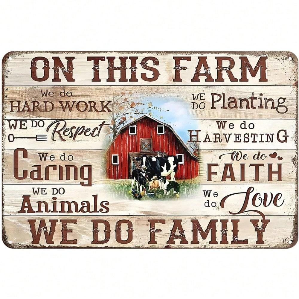 Vintage Metal Tin Sign Farm Decor Rustic Wall Art Kitchen Bar 20x30