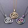 Statement Wirbelform Kettenanhänger Halskette Schmuck für Herren/Damen Halsketten aus Edelstahl 2026 Trend Accessoires Geschenk für Paare