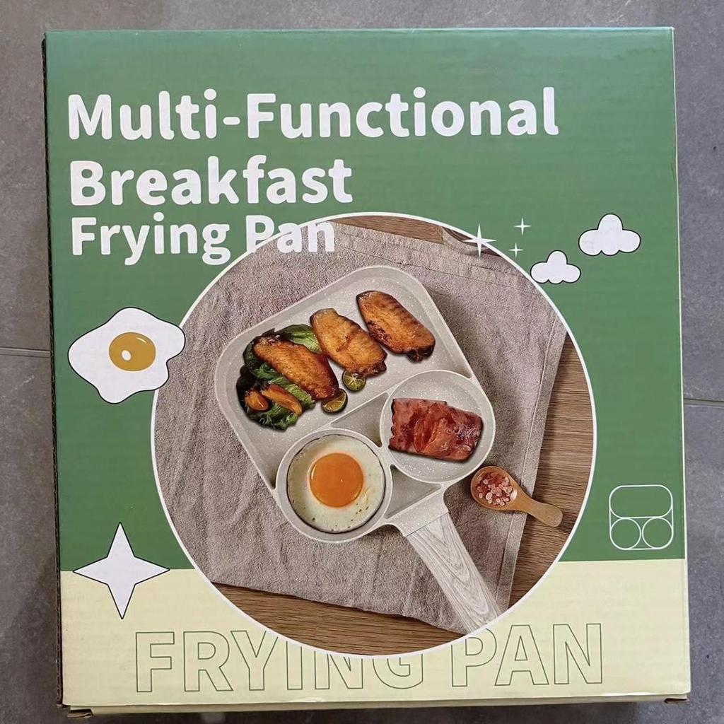 Non-Stick Four-Hole Frying Pan for Burgers, Eggs, and Pancakes