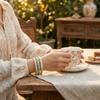 Flower Pattern Cloisonne Bangle Colorful Open Bangle Charming Hand Bracelet  Party
