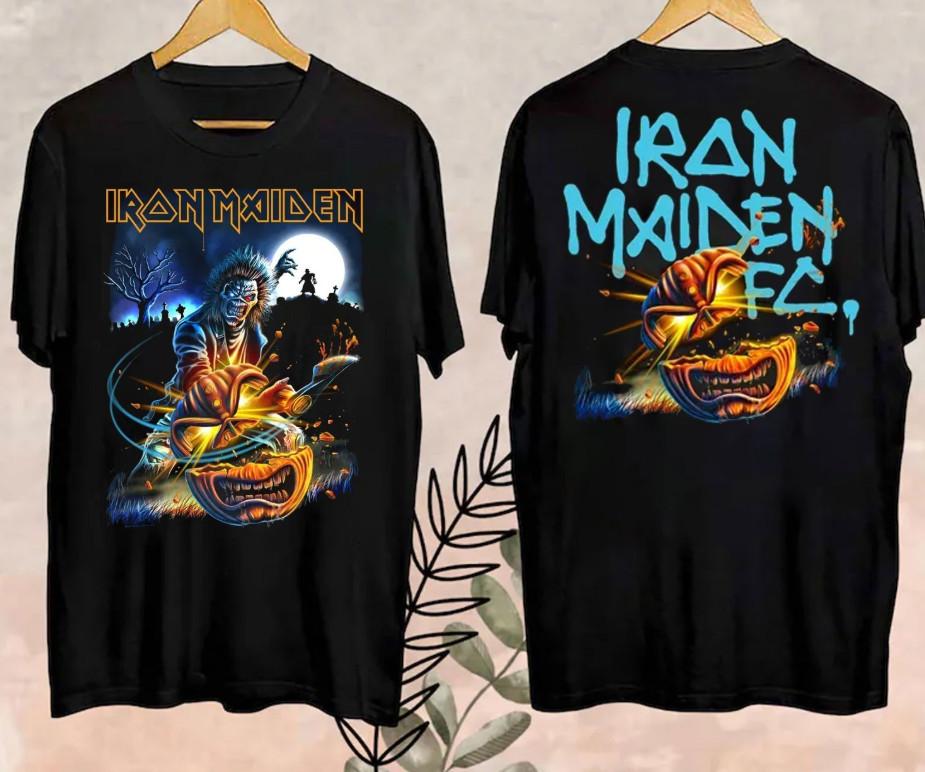 Iron Maiden Halloween 2025 Eddie Pumpkin Slasher T-Shirt All SiTshirt Unisex T-Shirt M