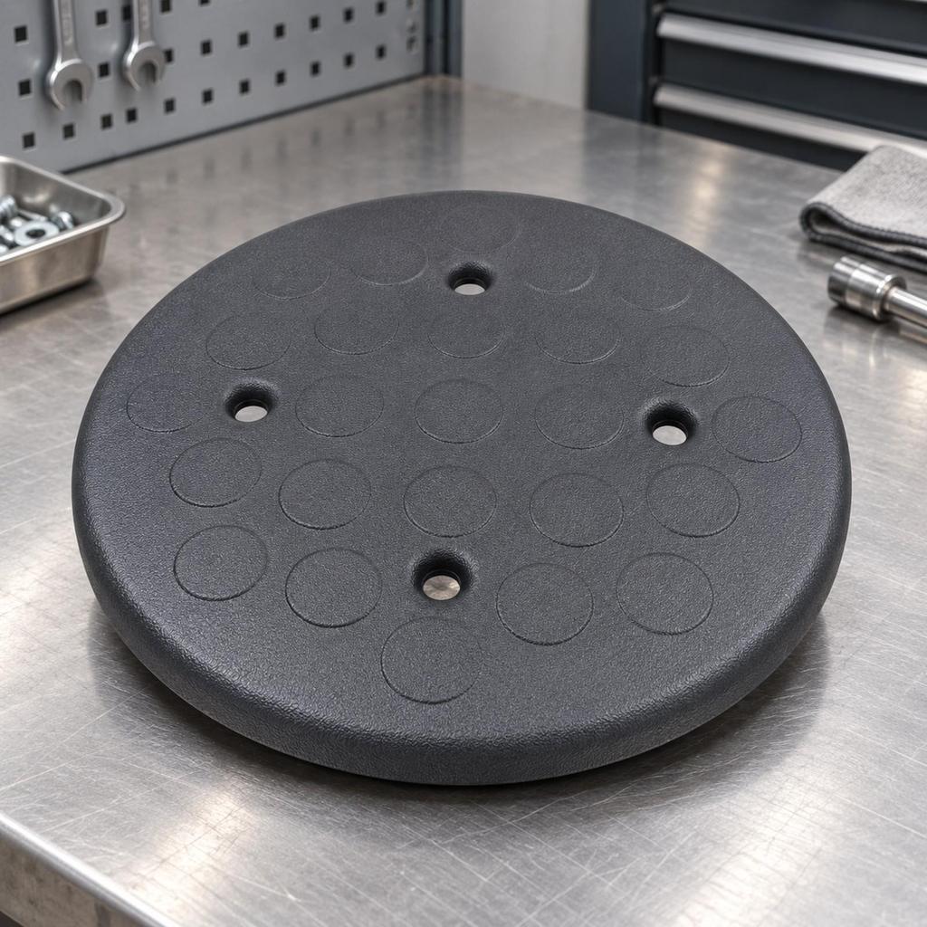 Round Bar Stool Replacement Seat Sponge Filled with Mounting Holes Black Anti Seating