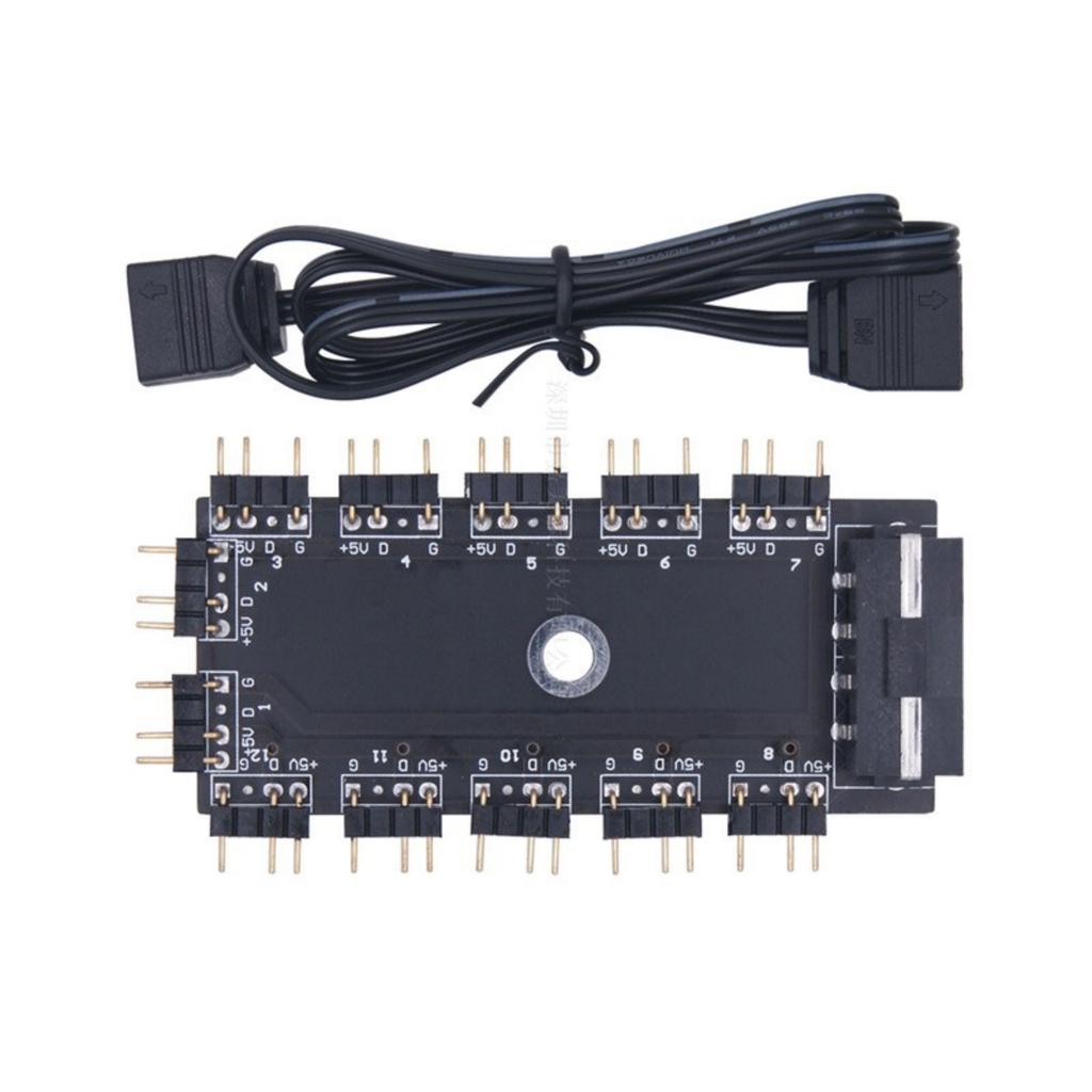 ARGB LED Hub 5V 3pin für nahtlose Integration mehrerer Geräte in benutzerdefinierter PC-Umgebung Desktop ARGB-Management
