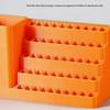 Orange 50-Hole Hex Screwdriver Bit Storage Box Impact Driver Bit Holder Organizer Durable Tool Box For Diy & Workshop