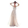 2025 Spring/Summer Deep V Lace Backless Mid-Length Evening Dress for Women