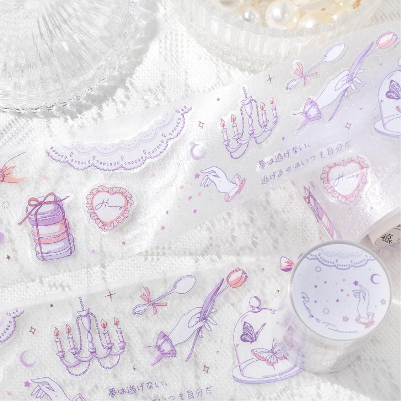 Journal GO 6x200cm Fairy Tale PET Tape Sticker DIY Scrapbooking Decor Album Collage Journalling Material Aesthetics Masking Tape