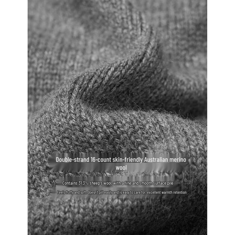 INMAN Damen Rollkragenponcho Wollpullover