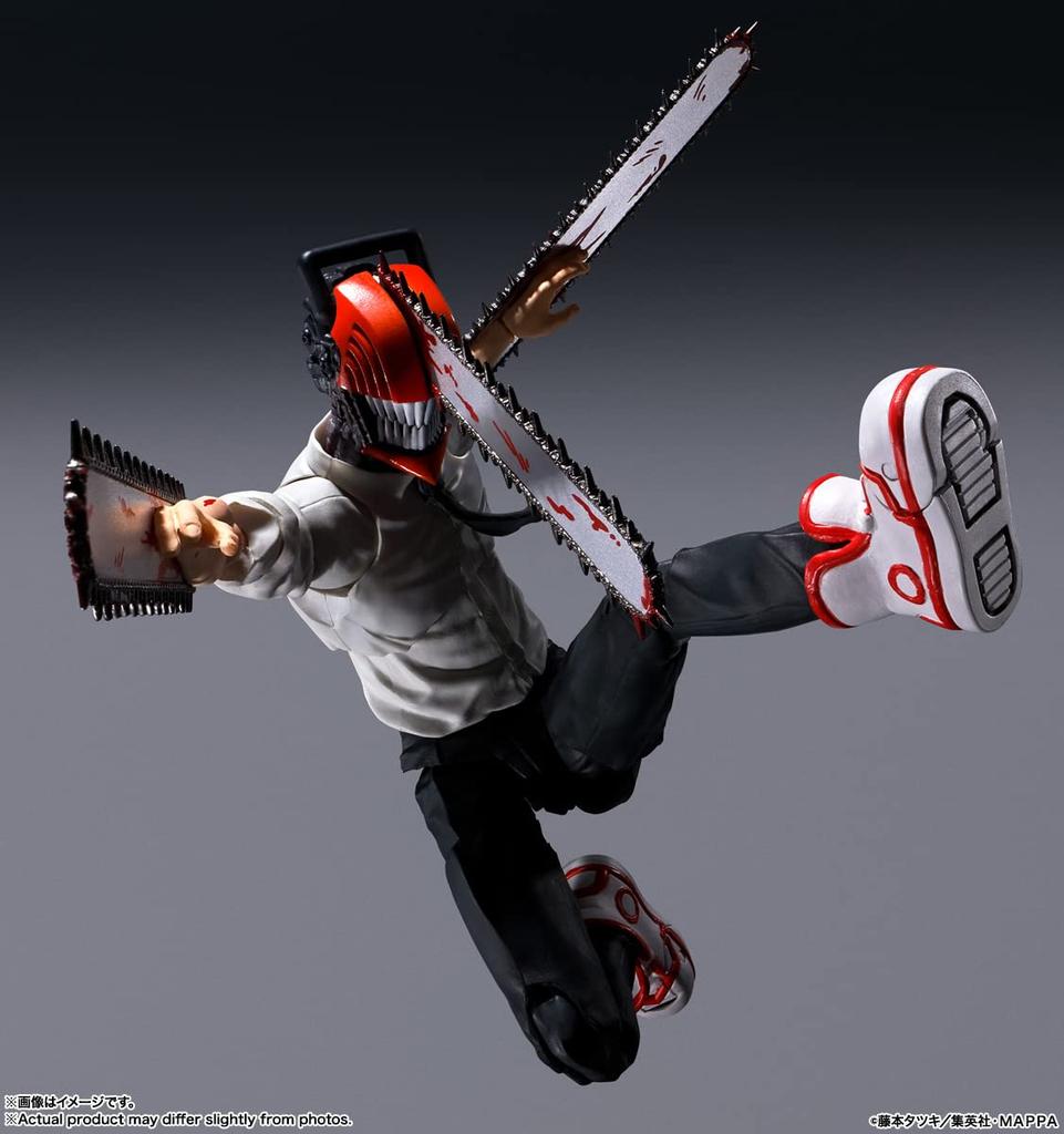 TAMASHII NATIONS Chainsaw Approximately PVC ABS Painted Action Figure S.H.Figuarts Man, 150mm, &