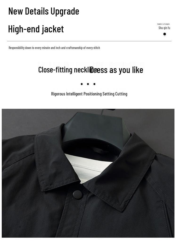 Men's Plus Size Casual Lapel Workwear Jacket - 2026 Spring Collection