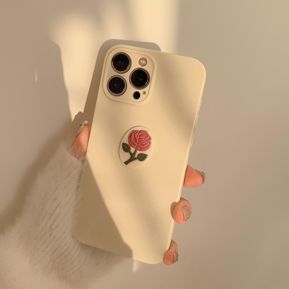 Creative 3D Rose Phone Case for iPhone 13, iPhone 15, iPhone 16 Pro Max