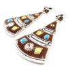 Les Trésors De Lily [J2783] - Designer 'Anamaya' Turquoise Brown Sleepers