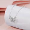 S925 sterling silver bow necklace women's fashion light luxury niche collarbone chain high-end jewelry Qixi Festival gift for girlfriend