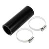 X AUTOHAUX "X AUTOHAUX Black Silicone Hose with Hose Band,