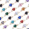 10Pcs Heart Wings Charms Alloy Colorful Rhinestone Romantic Pendant for Jewelry Accessories DIY Making Earrings Necklace Charm